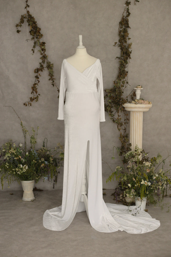 Maura Gown Velvet White - RTS