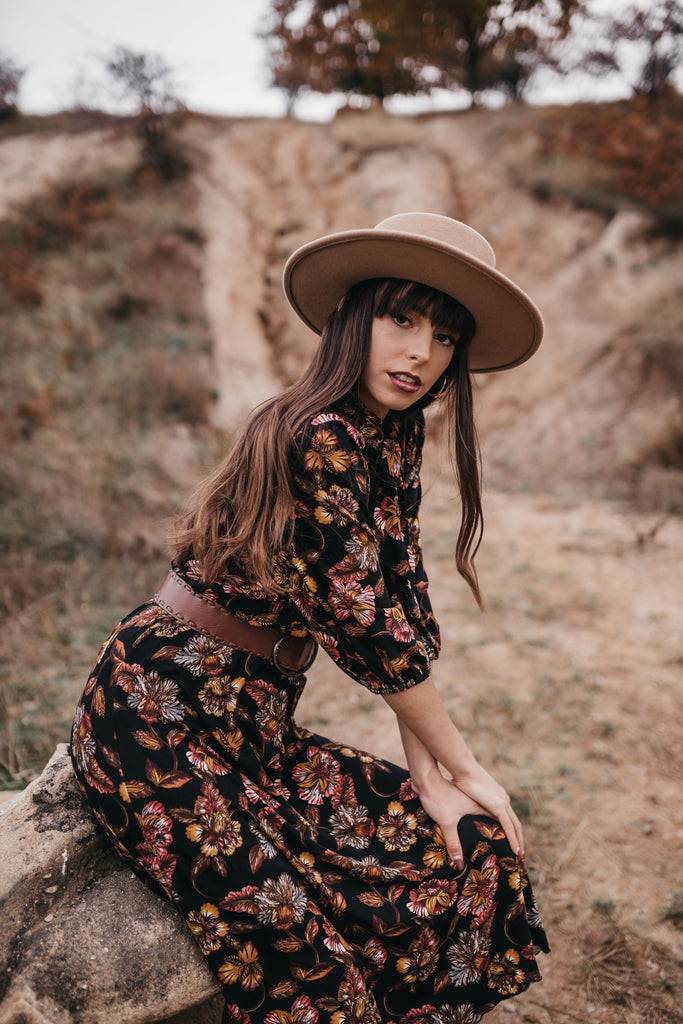 Ochre Black Dresses Joyful Design. 